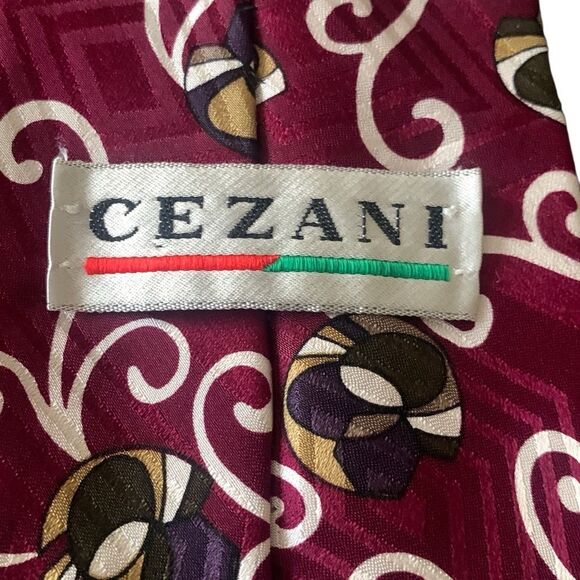 Pre Owned Men’s Cezani Tie Neck Tie Necktie 100% Imported Silk Fabric USA Made - Picture 4 of 5